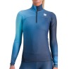 верх женского костюма Sportful Apex W Jersey 2023 галактический синий / синий деним